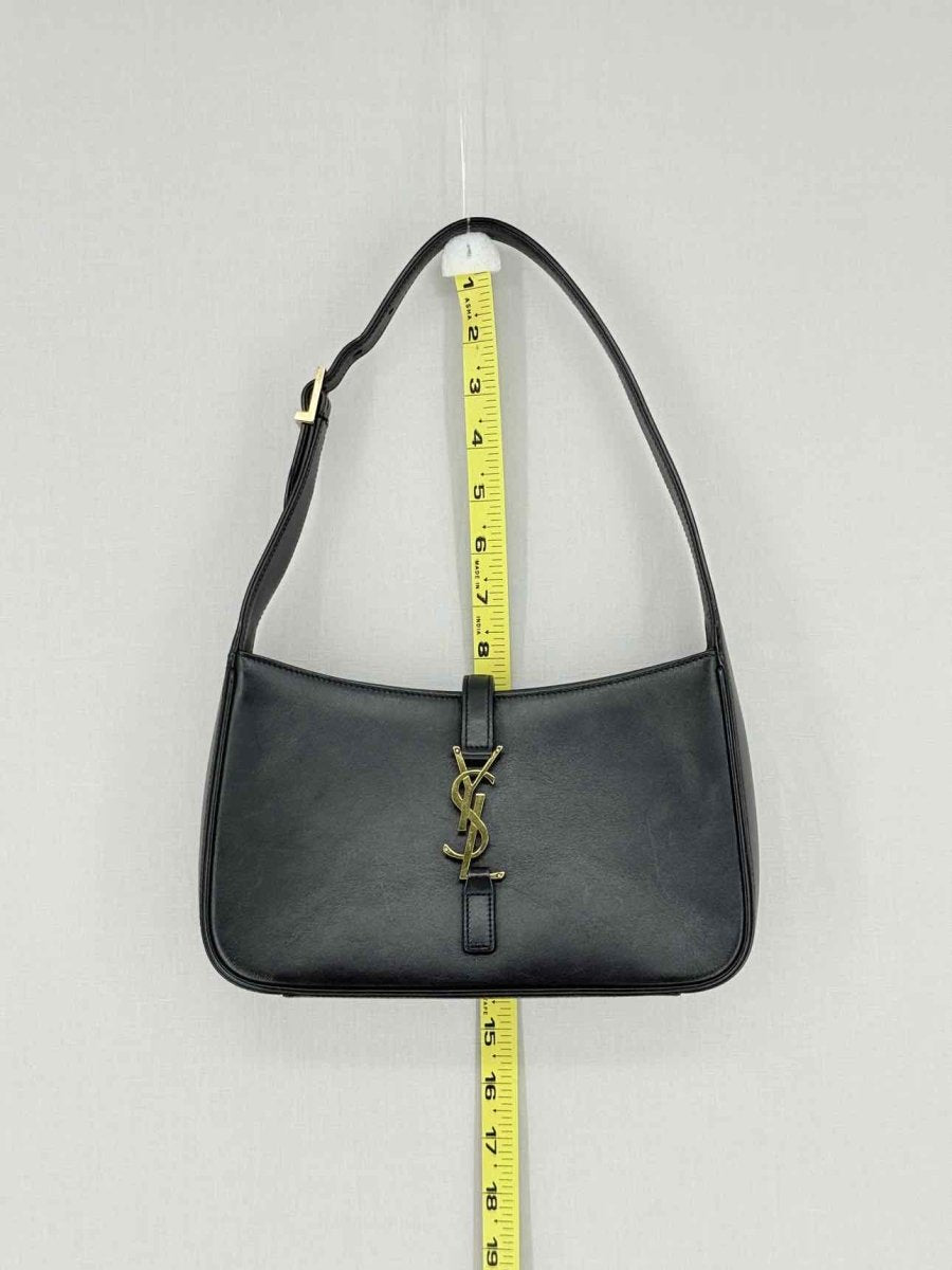 Pre - loved SAINT LAURENT LE 5 À 7 Black Shoulder Bag at Reems Closet