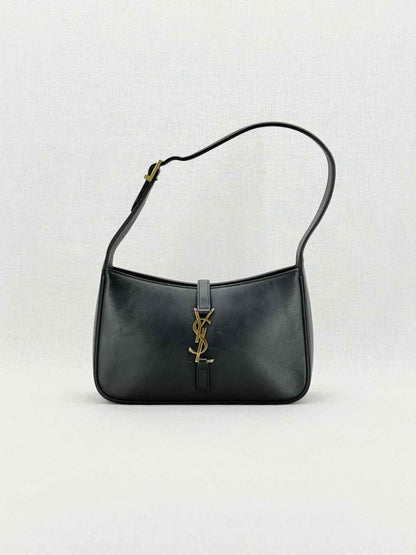 Pre - loved SAINT LAURENT LE 5 À 7 Black Shoulder Bag at Reems Closet