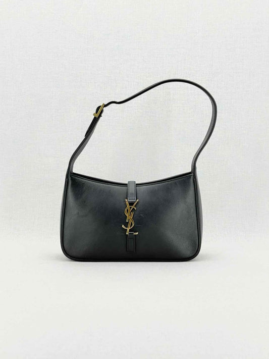 Pre - loved SAINT LAURENT LE 5 À 7 Black Shoulder Bag at Reems Closet
