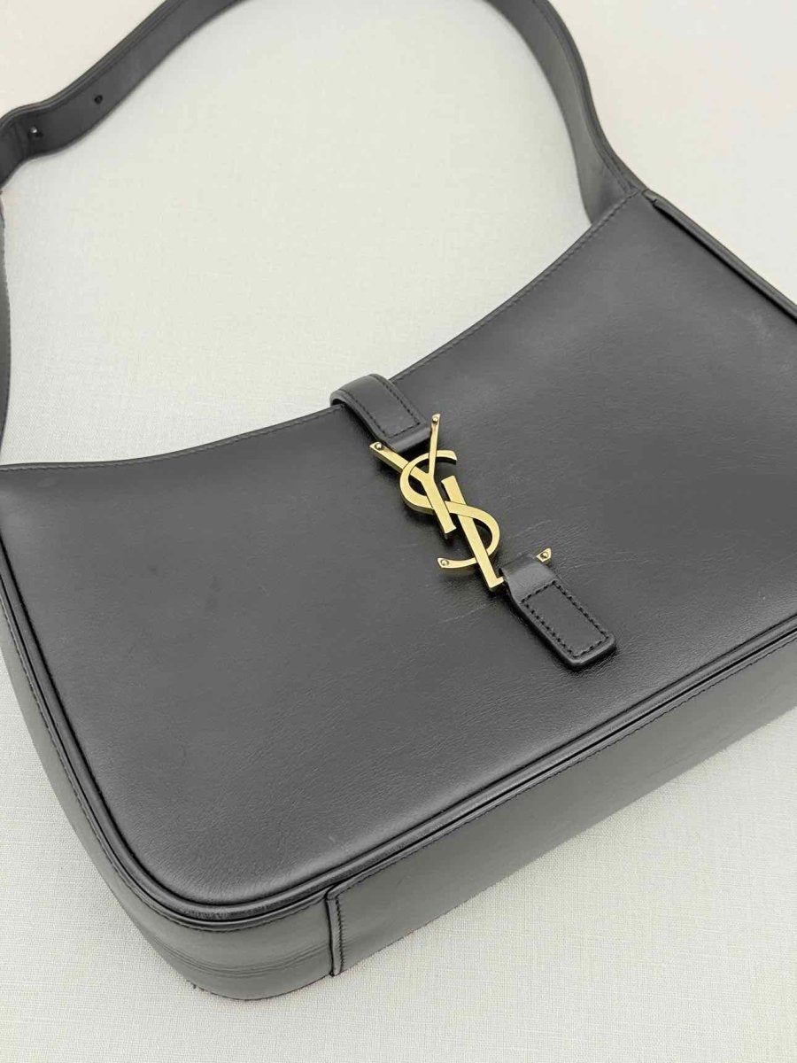 Pre - loved SAINT LAURENT LE 5 À 7 Black Shoulder Bag at Reems Closet