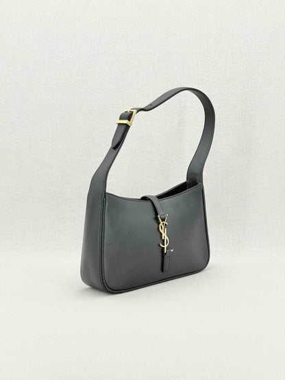 Pre - loved SAINT LAURENT LE 5 À 7 Black Shoulder Bag at Reems Closet