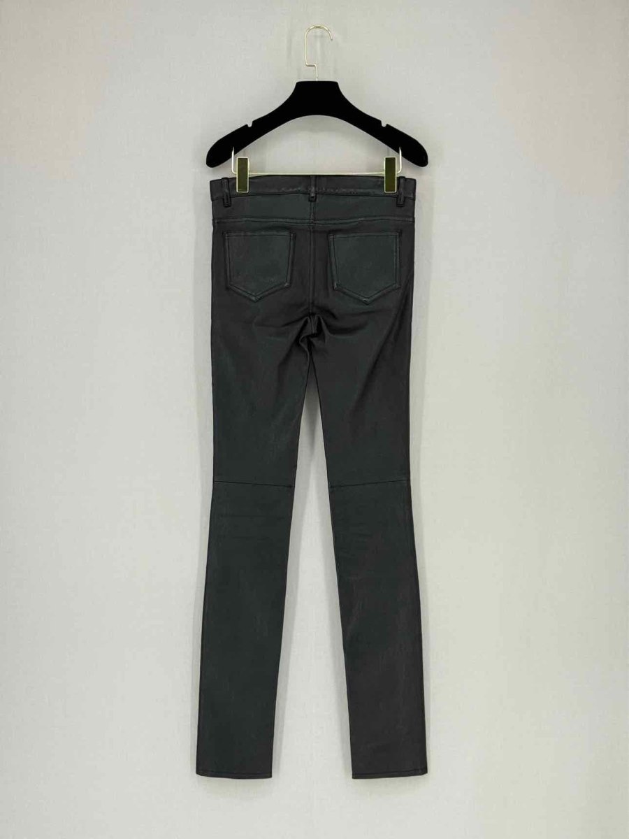 Pre - loved SAINT LAURENT Leather Black Size US 2 Jeans at Reems Closet