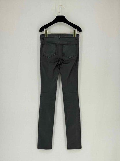 Pre - loved SAINT LAURENT Leather Black Size US 2 Jeans at Reems Closet