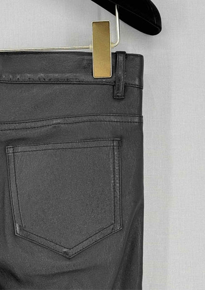 Pre - loved SAINT LAURENT Leather Black Size US 2 Jeans at Reems Closet