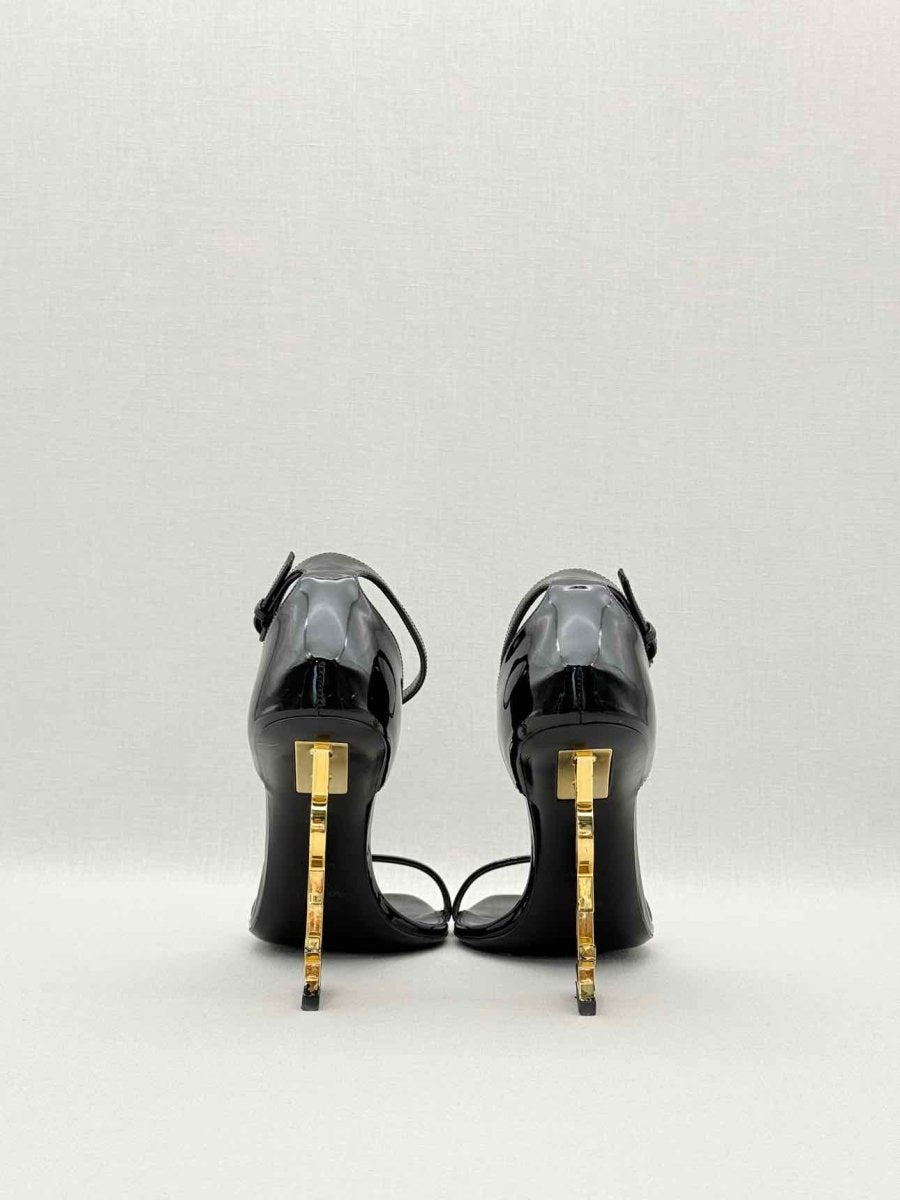 Pre-loved SAINT LAURENT Opyum Black Size EU 37 Heeled Sandals at Reems Closet