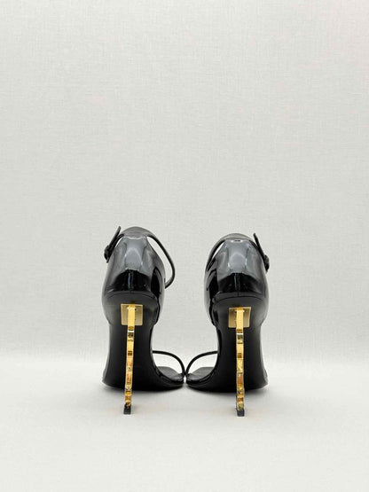 Pre-loved SAINT LAURENT Opyum Black Size EU 37 Heeled Sandals at Reems Closet