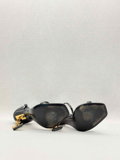 Pre-loved SAINT LAURENT Opyum Black Size EU 37 Heeled Sandals at Reems Closet