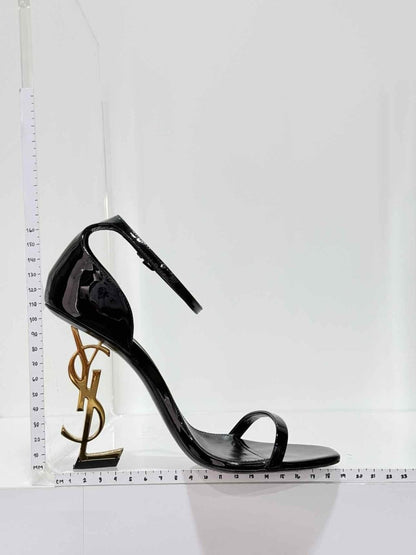 Pre-loved SAINT LAURENT Opyum Black Size EU 37 Heeled Sandals at Reems Closet