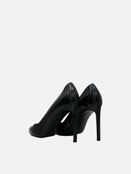 Pre-loved SAINT LAURENT Pointed Toe Black Pumps from Reems Closet