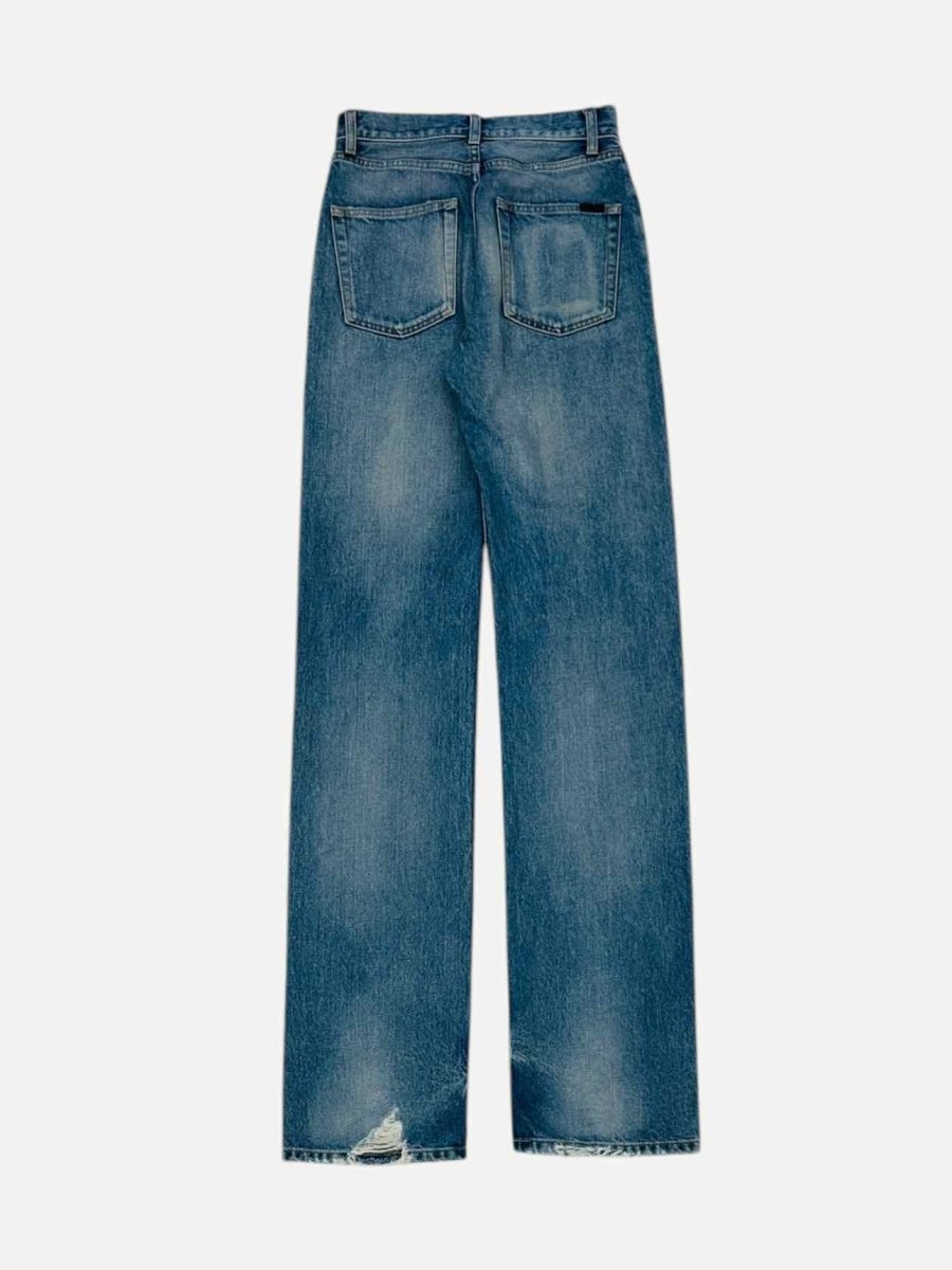 Pre - loved SAINT LAURENT Straight Leg Blue Jeans at Reems Closet