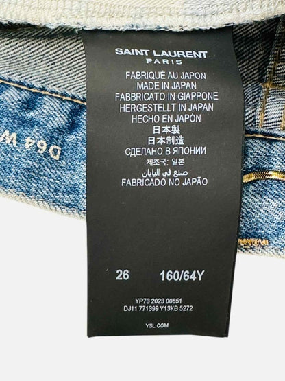 Pre - loved SAINT LAURENT Straight Leg Blue Jeans at Reems Closet