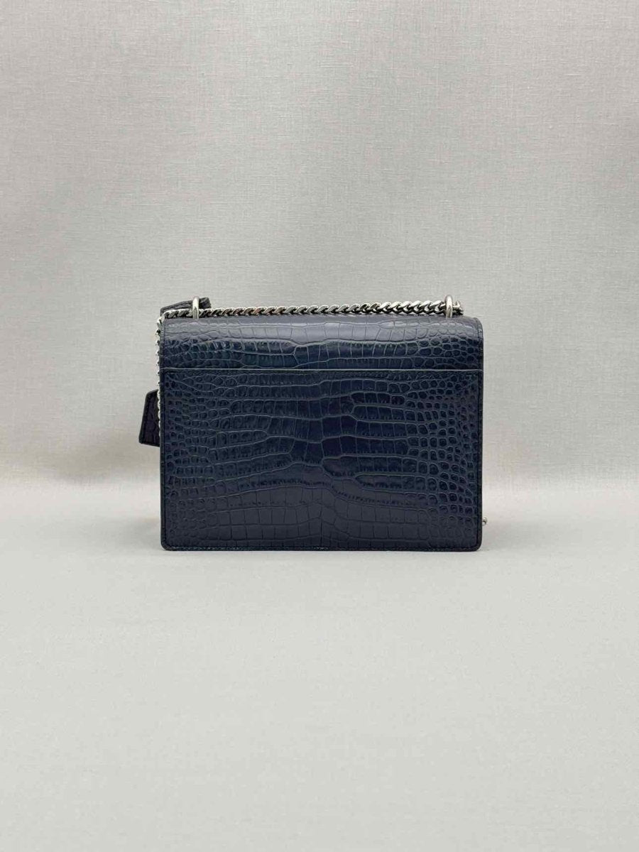 Pre-loved SAINT LAURENT Sunset Black Shoulder Bag at Reems Closet