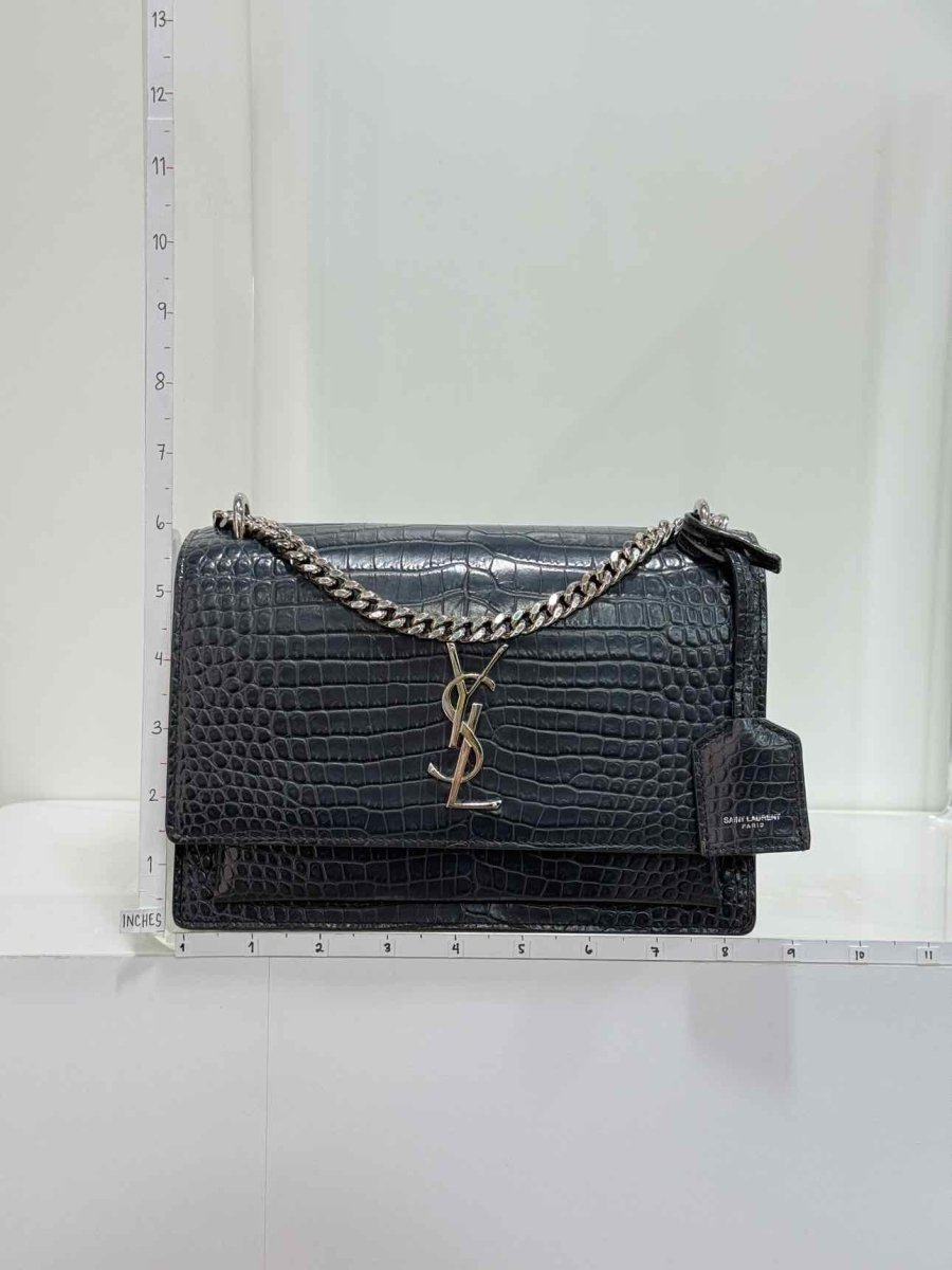 Pre-loved SAINT LAURENT Sunset Black Shoulder Bag at Reems Closet