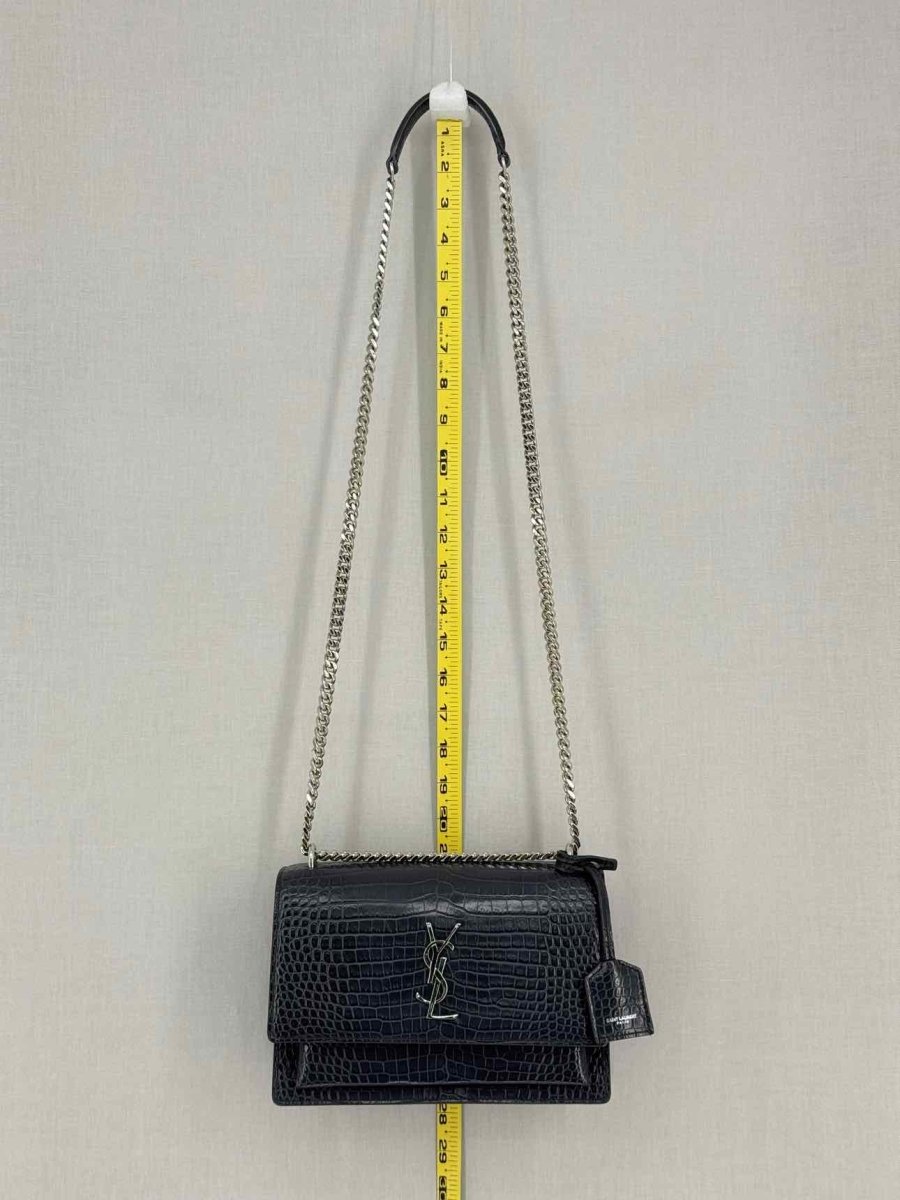 Pre-loved SAINT LAURENT Sunset Black Shoulder Bag at Reems Closet