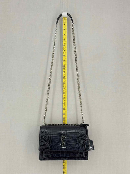Pre-loved SAINT LAURENT Sunset Black Shoulder Bag at Reems Closet