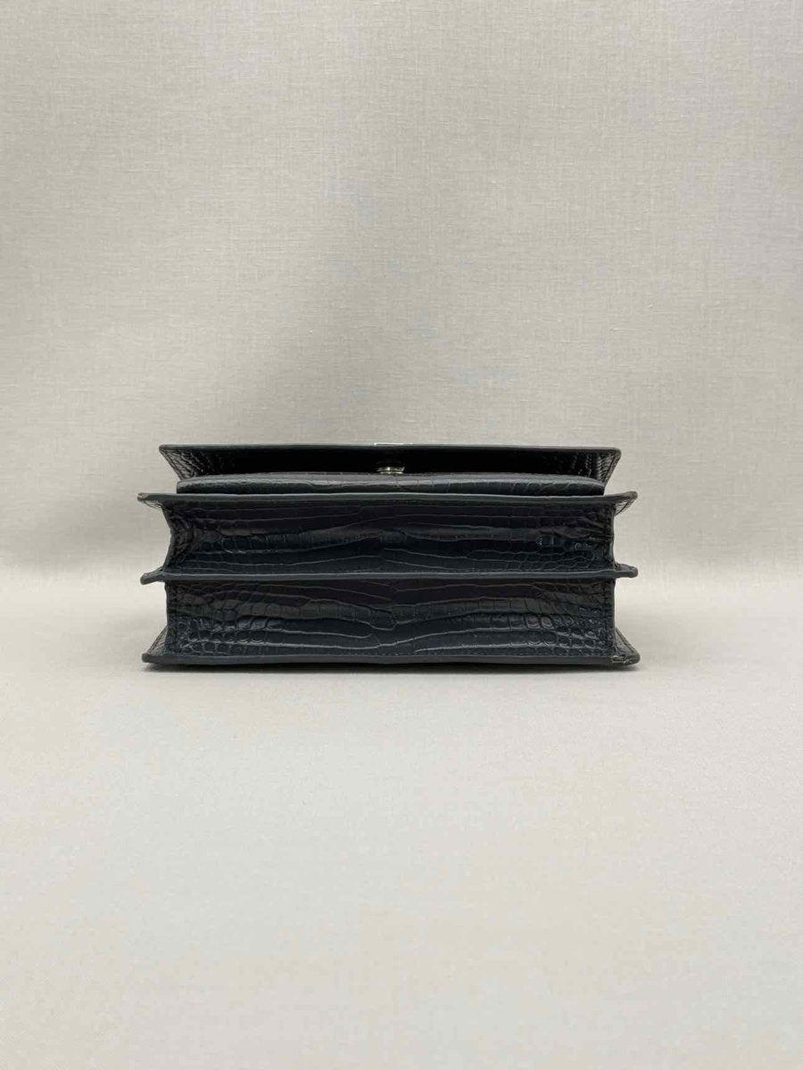 Pre-loved SAINT LAURENT Sunset Black Shoulder Bag at Reems Closet