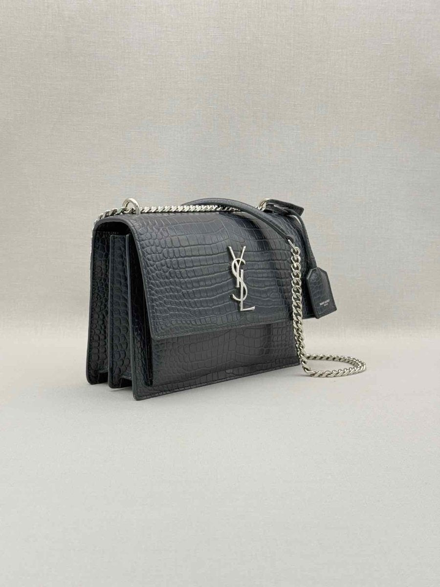 Pre-loved SAINT LAURENT Sunset Black Shoulder Bag at Reems Closet