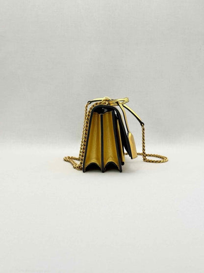 Pre-loved SAINT LAURENT Sunset Metallic Gold Crossbody at Reems Closet