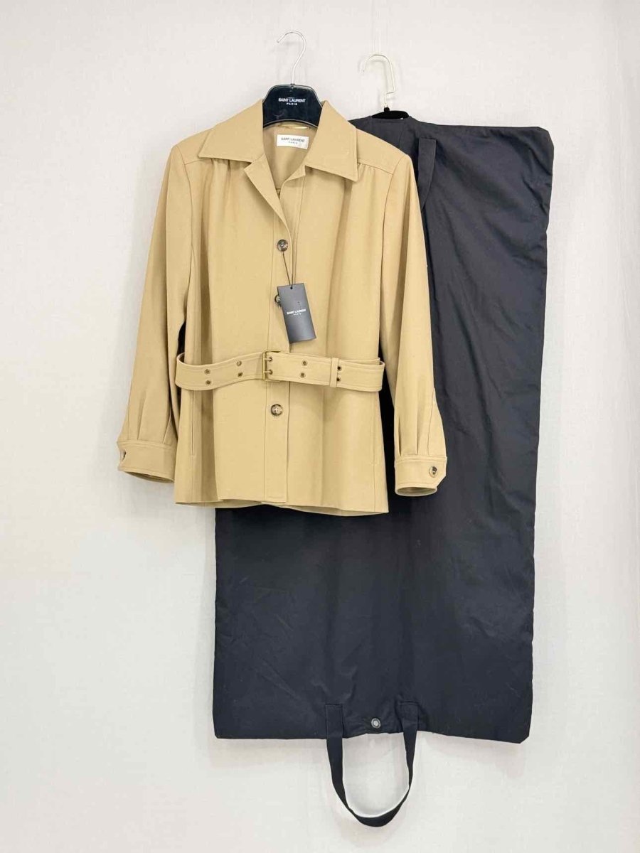 Pre - loved SAINT LAURENT Tan Size US 4 Jacket at Reems Closet