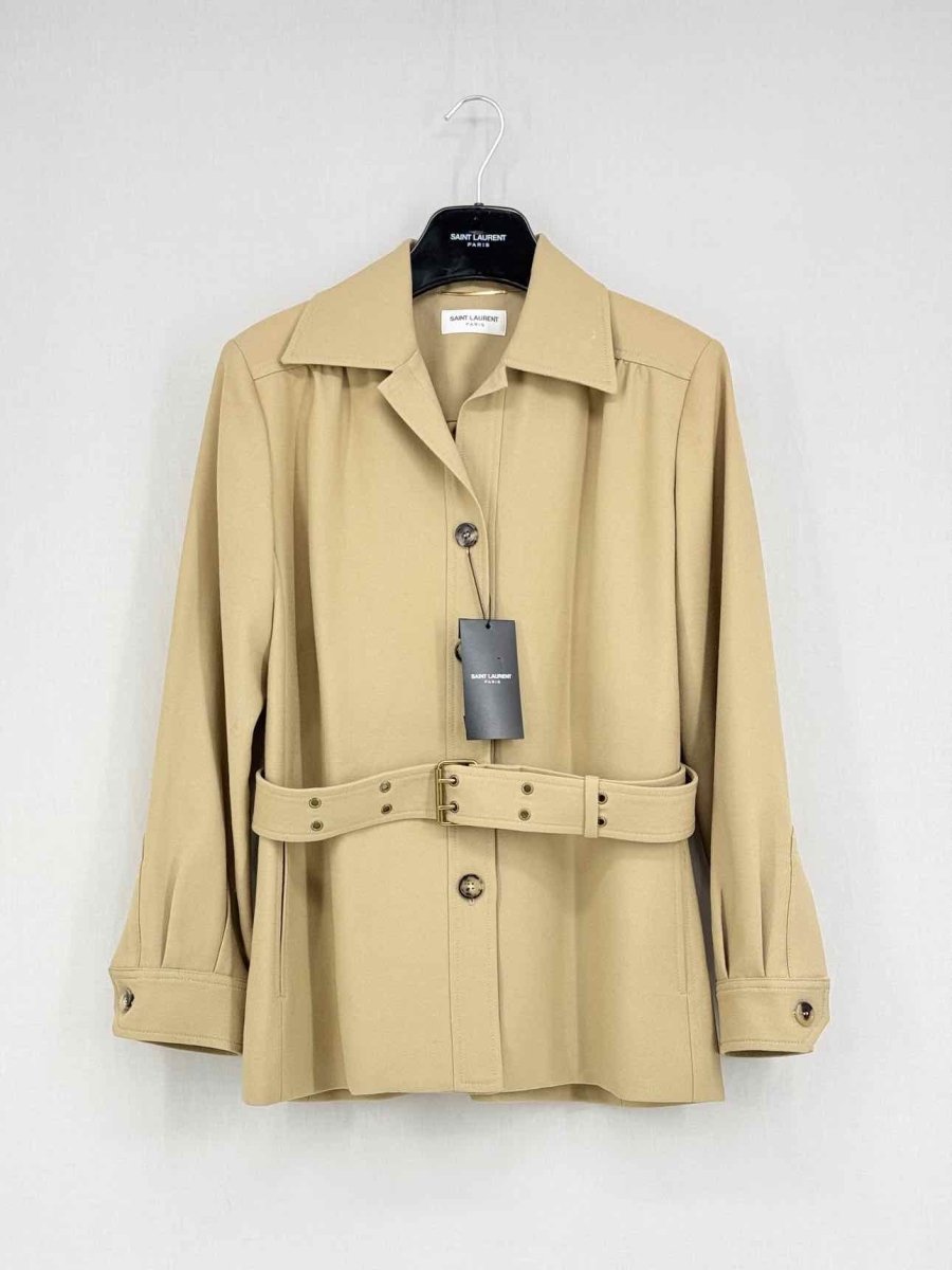 Pre - loved SAINT LAURENT Tan Size US 4 Jacket at Reems Closet
