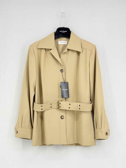 Pre - loved SAINT LAURENT Tan Size US 4 Jacket at Reems Closet