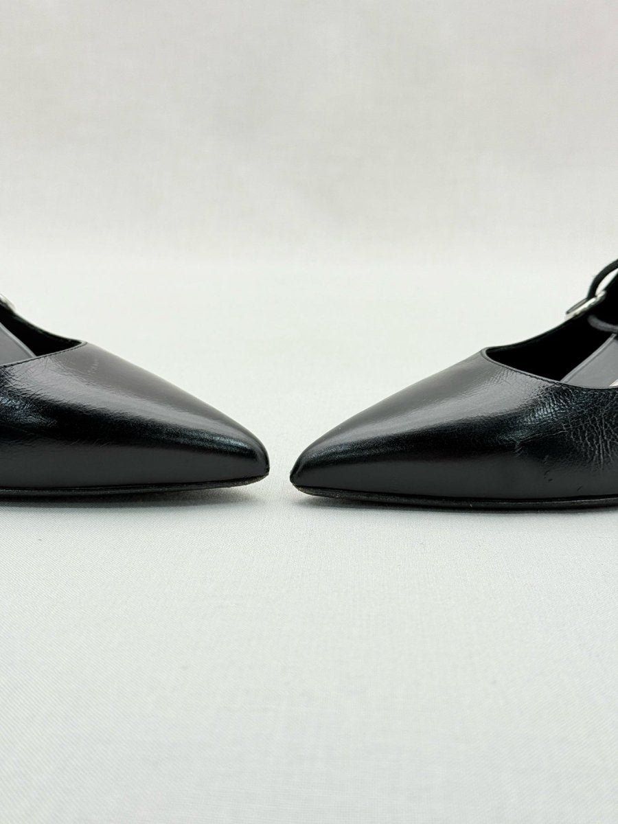 Pre - loved SAINT LAURENT Thorn Lace - up Black Size EU 39 Pumps at Reems Closet