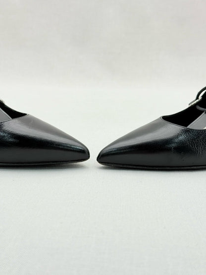 Pre - loved SAINT LAURENT Thorn Lace - up Black Size EU 39 Pumps at Reems Closet