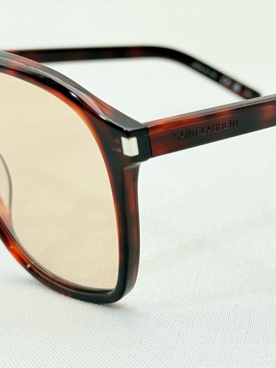 Pre - loved SAINT LAURENT Tortoise Sunglasses at Reems Closet