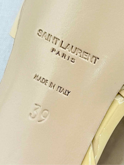 Pre - loved SAINT LAURENT Tribute Beige Size EU 39 Heeled Sandals at Reems Closet