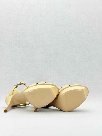 Pre - loved SAINT LAURENT Tribute Beige Size EU 39 Heeled Sandals at Reems Closet