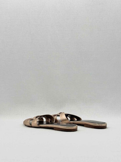 Pre - loved SAINT LAURENT Tribute Gold Size EU 36.5 Sandals at Reems Closet