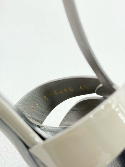Pre - loved SAINT LAURENT Tribute Grey Size EU 40 Heeled Sandals at Reems Closet