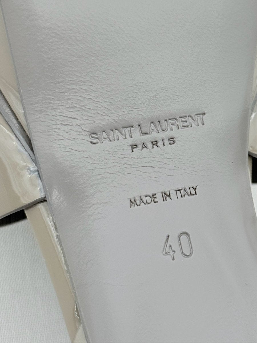 Pre - loved SAINT LAURENT Tribute Grey Size EU 40 Heeled Sandals at Reems Closet