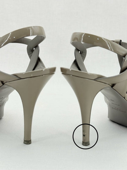 Pre - loved SAINT LAURENT Tribute Grey Size EU 40 Heeled Sandals at Reems Closet