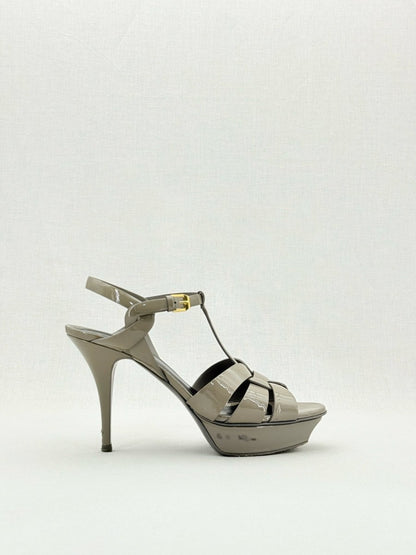 Pre - loved SAINT LAURENT Tribute Grey Size EU 40 Heeled Sandals at Reems Closet