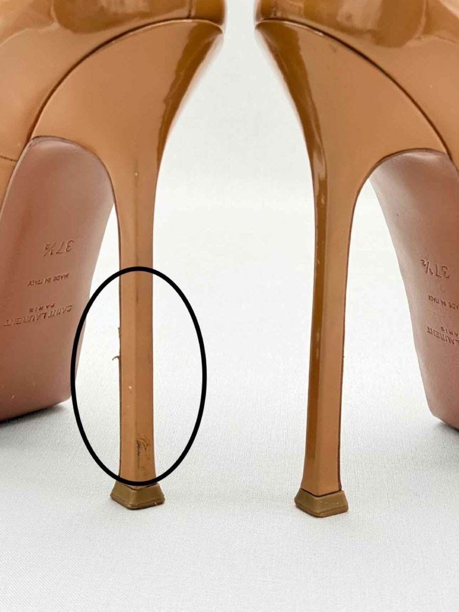 Pre - loved SAINT LAURENT Tribute Nude Size EU 37.5 Pumps at Reems Closet