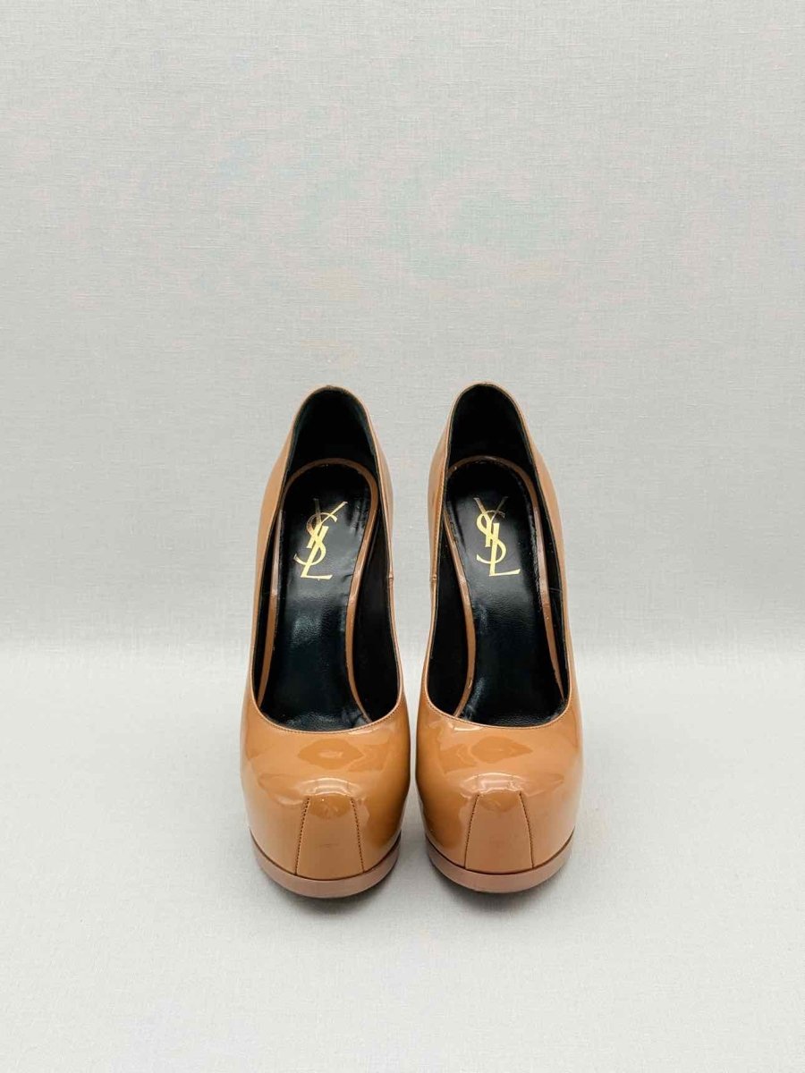 Pre - loved SAINT LAURENT Tribute Nude Size EU 37.5 Pumps at Reems Closet