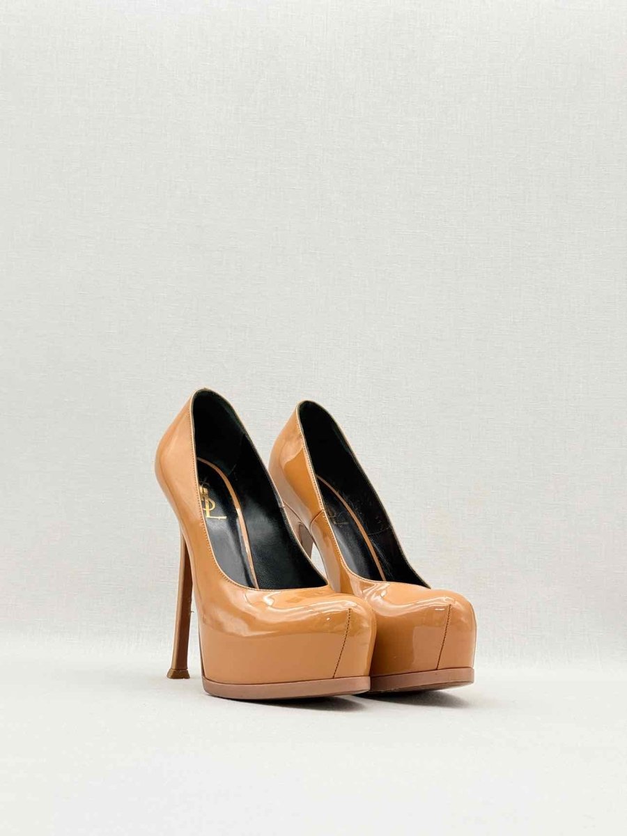 Pre - loved SAINT LAURENT Tribute Nude Size EU 37.5 Pumps at Reems Closet