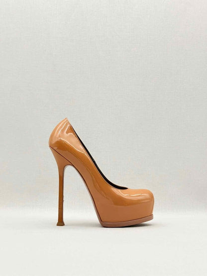 Pre - loved SAINT LAURENT Tribute Nude Size EU 37.5 Pumps at Reems Closet