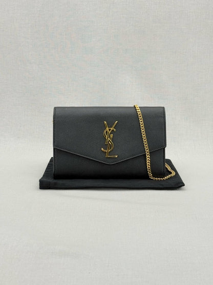 Pre - loved SAINT LAURENT Uptown Black Shoulder Bag at Reems Closet