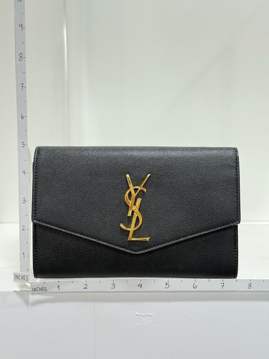 Pre - loved SAINT LAURENT Uptown Black Shoulder Bag at Reems Closet
