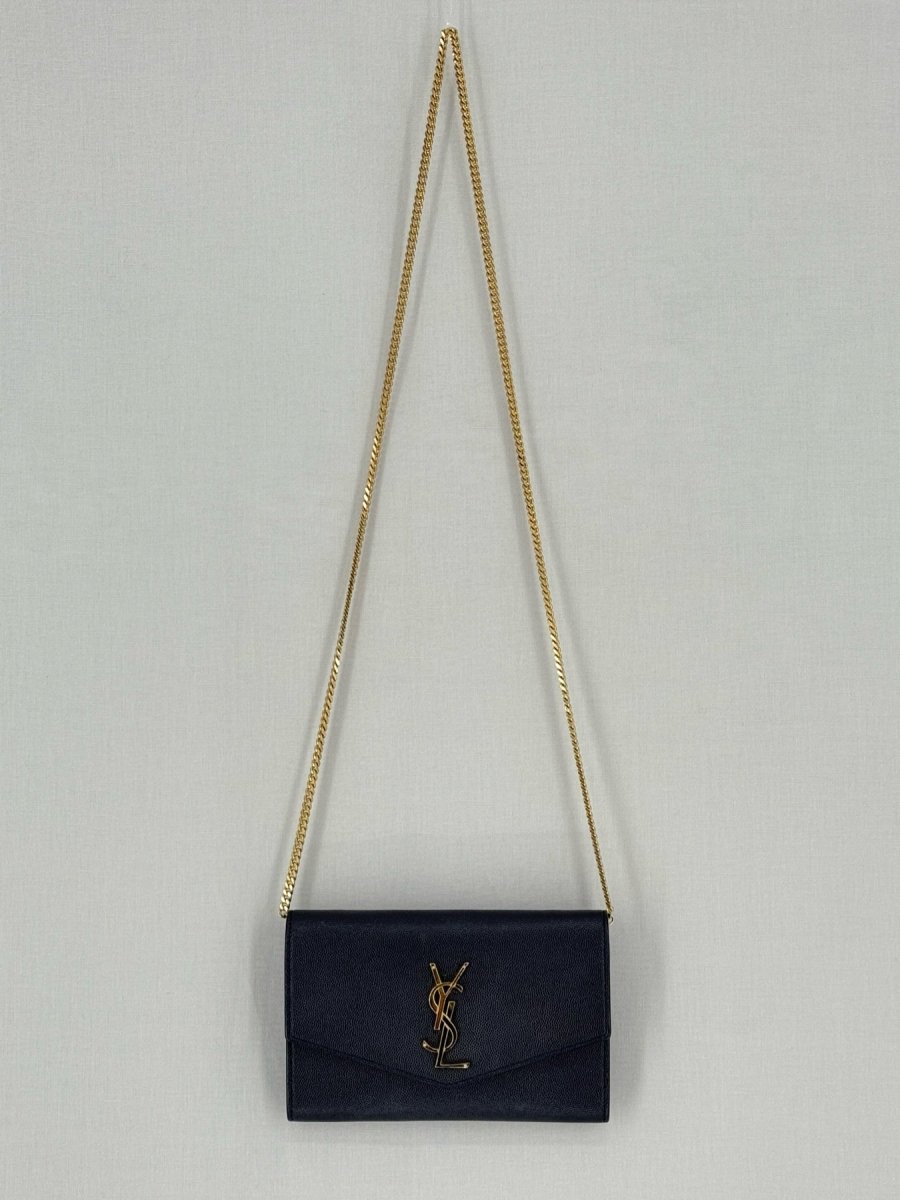 Pre - loved SAINT LAURENT Uptown Black Shoulder Bag at Reems Closet