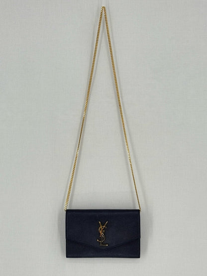 Pre - loved SAINT LAURENT Uptown Black Shoulder Bag at Reems Closet