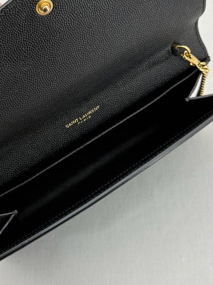 Pre - loved SAINT LAURENT Uptown Black Shoulder Bag at Reems Closet