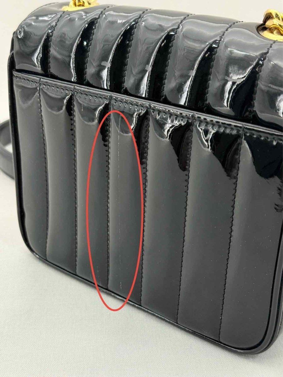 Pre - loved SAINT LAURENT Vicky Black Quilted Shoulder Bag at Reems Closet