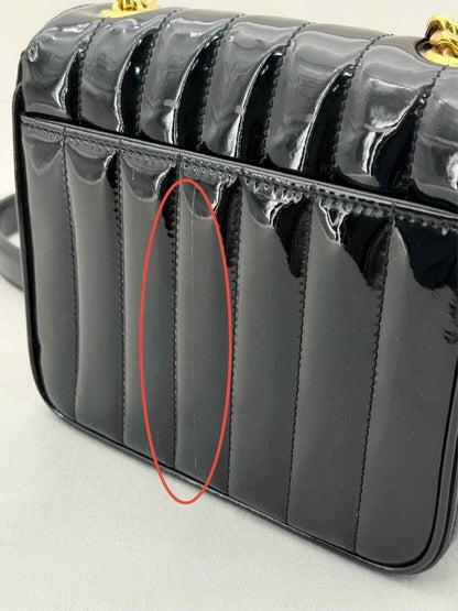 Pre - loved SAINT LAURENT Vicky Black Quilted Shoulder Bag at Reems Closet