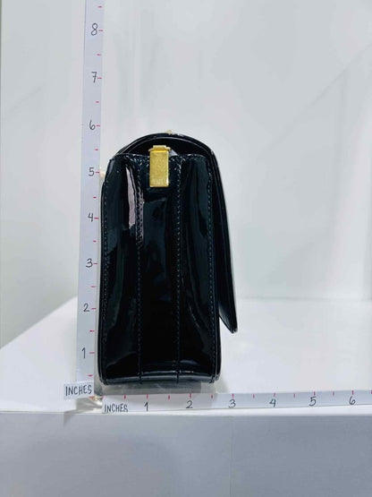 Pre - loved SAINT LAURENT Vicky Black Quilted Shoulder Bag at Reems Closet