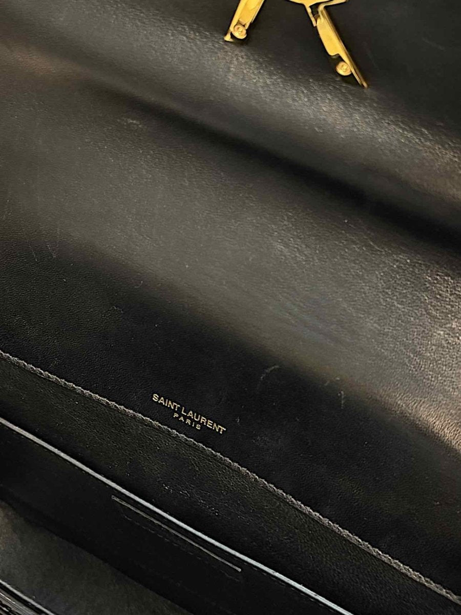 Pre - loved SAINT LAURENT Vicky Black Shoulder Bag at Reems Closet