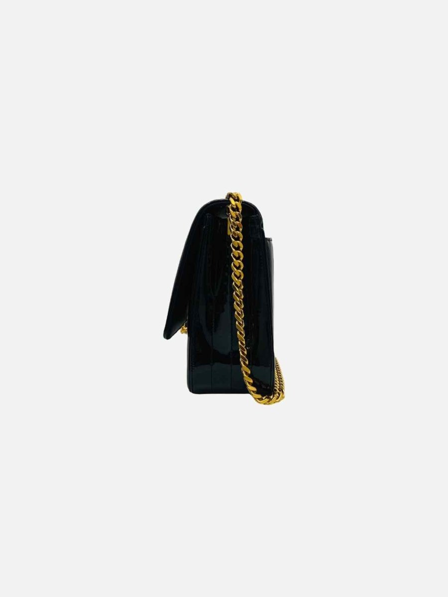 Pre - loved SAINT LAURENT Vicky Black Shoulder Bag at Reems Closet