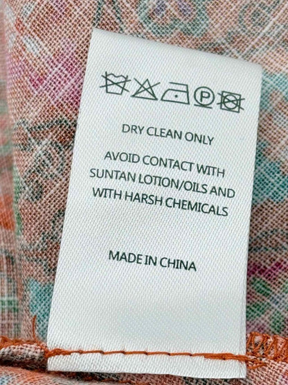 Pre - loved SALONI Orange Multicolor Printed Size US 12 Short Dress at Reems Closet